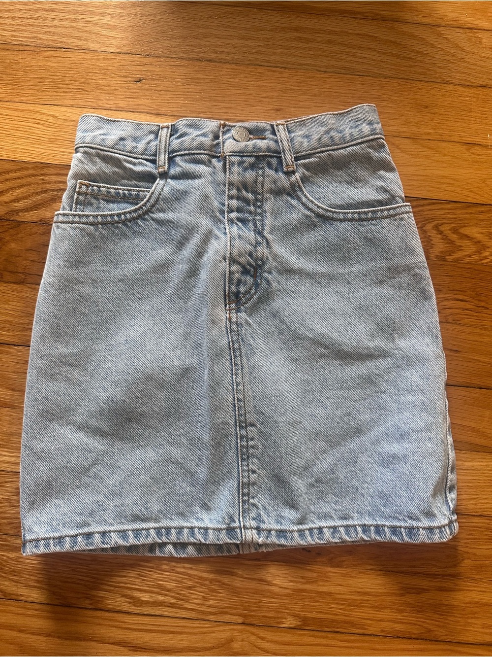 Guess Light Blue Denim Mini Skirt